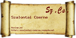 Szalontai Cserne névjegykártya